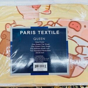 Queen Sheet Set Lulu the Piggy NWT